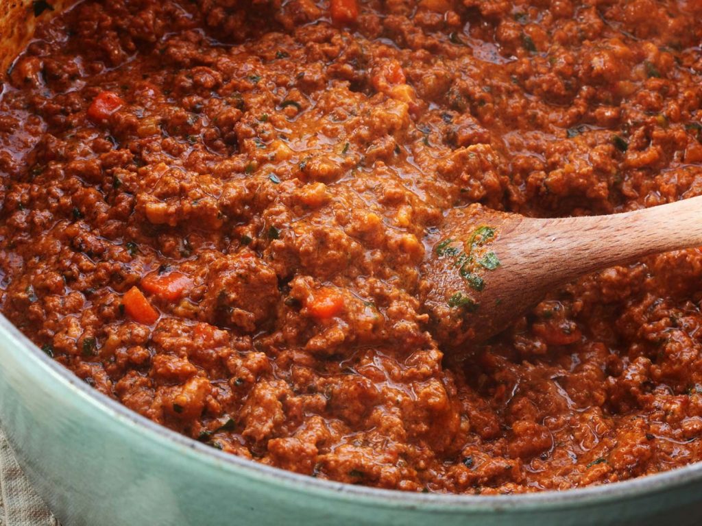 Slow Cooked Bolognese Sauce Malvado Con Queso